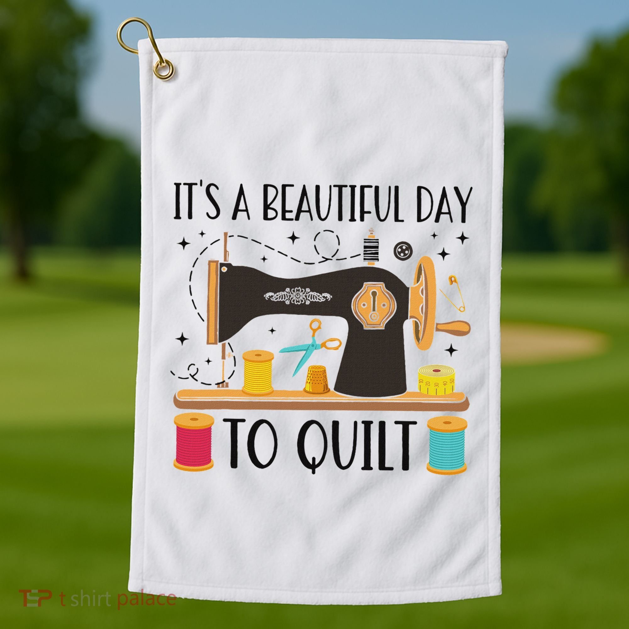 Funny Quilting Sewing For Fabric Quilt Quilter Golf Towel