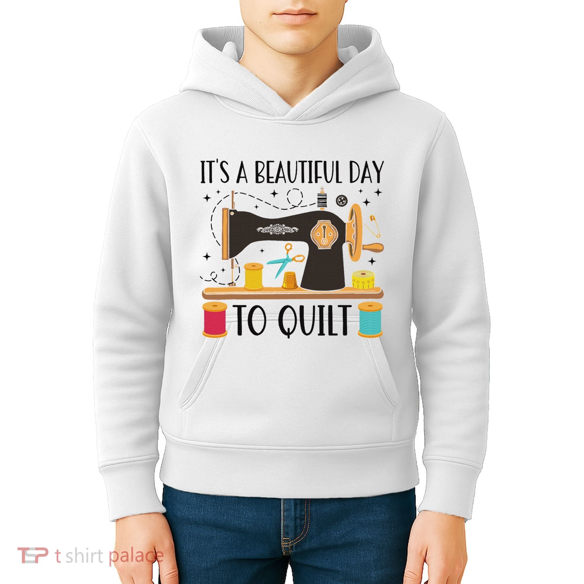 Funny Quilting Sewing For Fabric Quilt Quilter Kids Hoodie