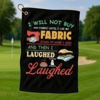 Funny Quilting Sewing Sayings Gift For Sewer & Quilter Gift Golf Towel thumb 1
