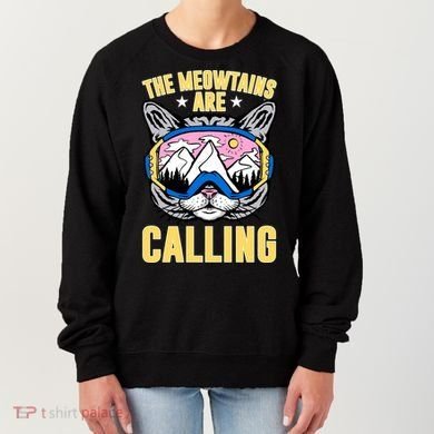 Funny Quote Ski Cat Lovers Skiing  Women's Sweatshirt