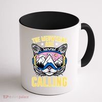 Funny Quote Ski Cat Lovers Skiing  Coffee Mug thumb 1