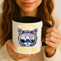 Funny Quote Ski Cat Lovers Skiing  Coffee Mug thumb 3