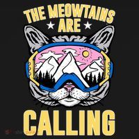 Funny Quote Ski Cat Lovers Skiing  Ornament thumb 1