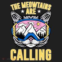 Funny Quote Ski Cat Lovers Skiing  Hat thumb 2
