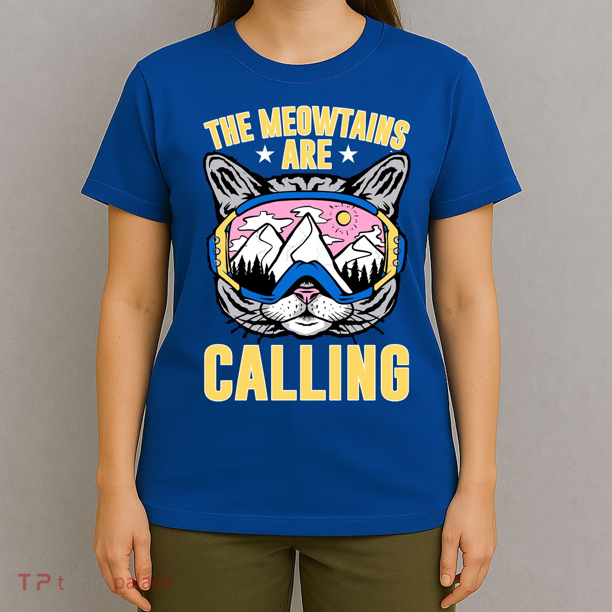 Funny Quote Ski Cat Lovers Skiing  T-Shirt