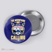 Funny Quote Ski Cat Lovers Skiing  Button thumb 0