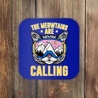 Funny Quote Ski Cat Lovers Skiing  Coaster thumb 0