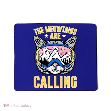 Funny Quote Ski Cat Lovers Skiing  Mousepad