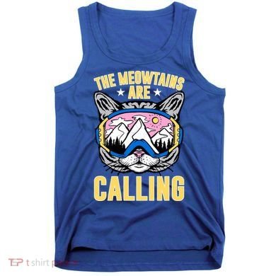 Funny Quote Ski Cat Lovers Skiing  Tank Top