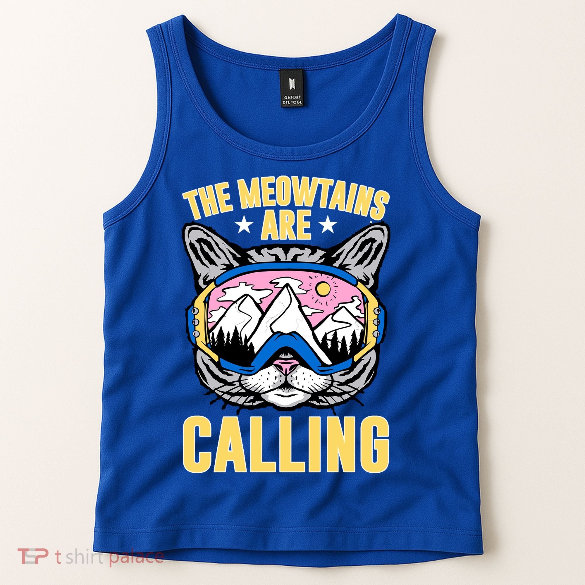 Funny Quote Ski Cat Lovers Skiing  Tank Top