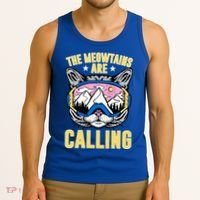Funny Quote Ski Cat Lovers Skiing  Tank Top thumb 3