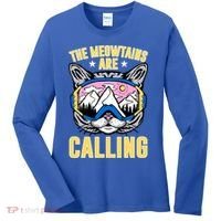 Funny Quote Ski Cat Lovers Skiing  Women's Long Sleeve Shirt thumb 0