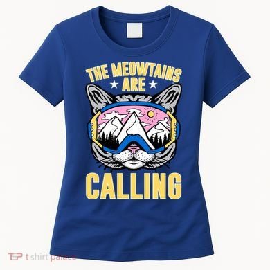 Funny Quote Ski Cat Lovers Skiing  Women's T-Shirt