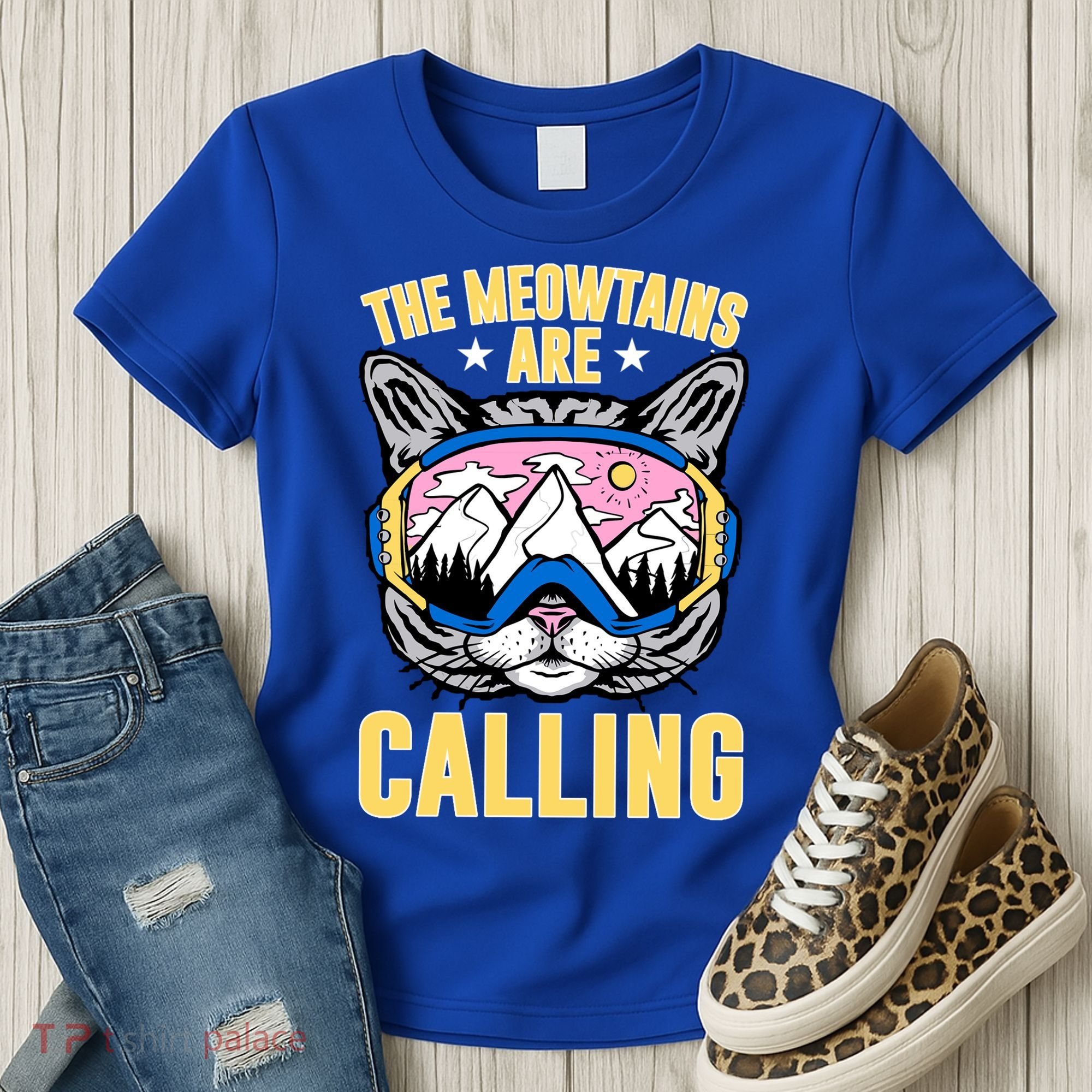 Funny Quote Ski Cat Lovers Skiing  Women's T-Shirt