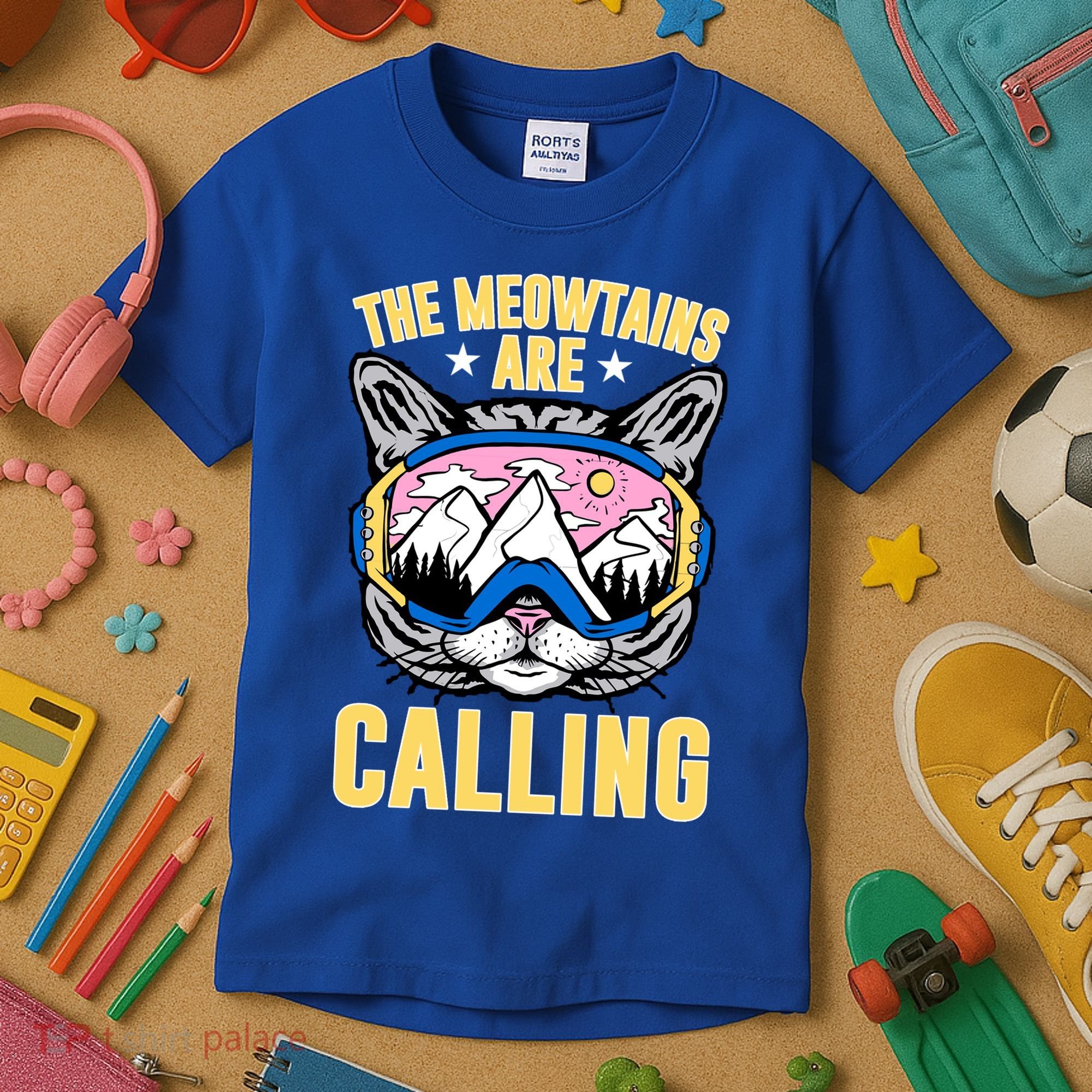 Funny Quote Ski Cat Lovers Skiing  Kids T-Shirt