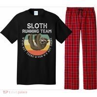 Funny Quotes Sloth Running Team Gift Gift Pajama Set thumb 0