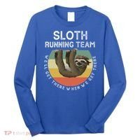 Funny Quotes Sloth Running Team Gift Gift Long Sleeve Shirt thumb 0