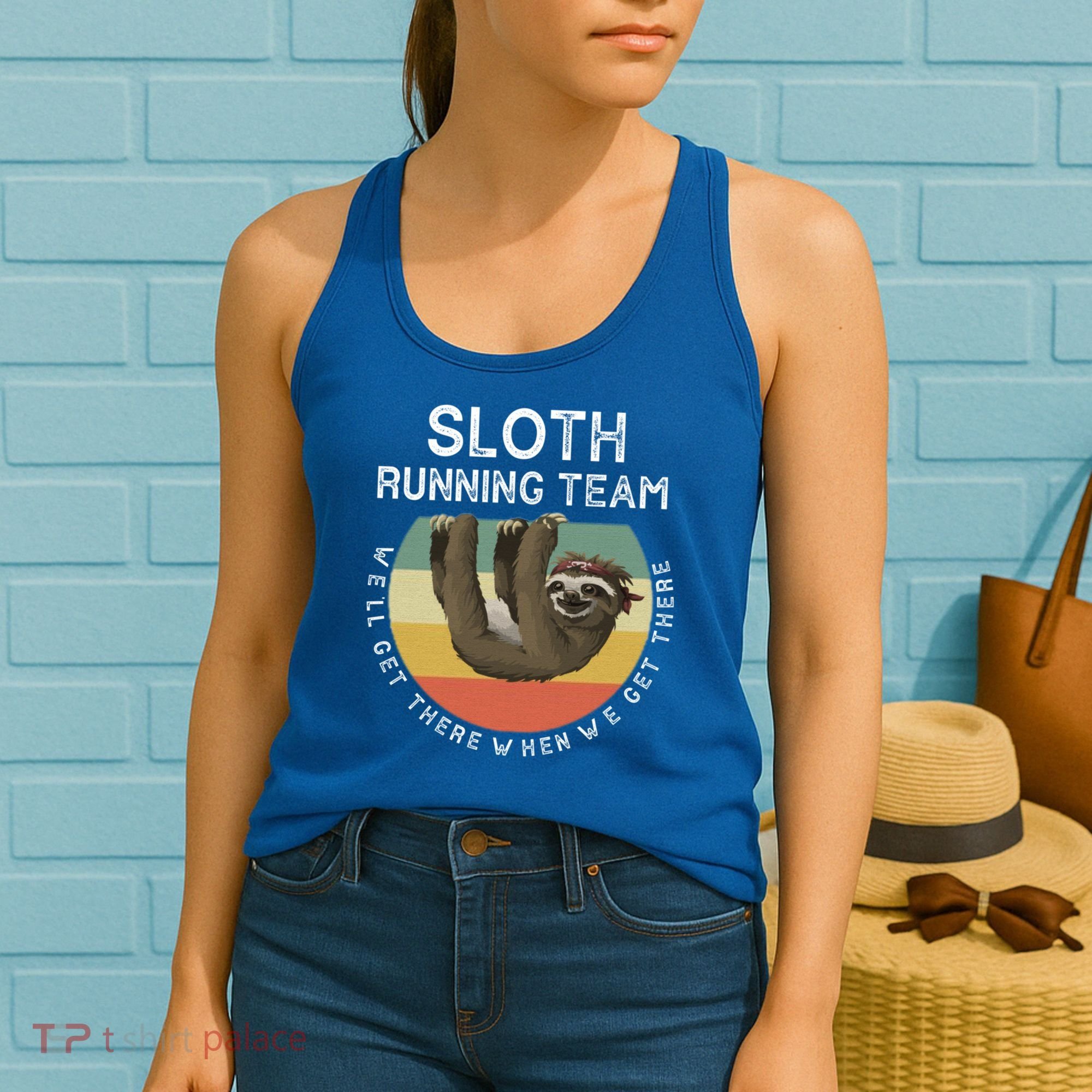 Funny Quotes Sloth Running Team Gift Gift Women's Tank Top