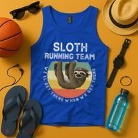 Funny Quotes Sloth Running Team Gift Gift Tank Top thumb 4