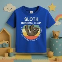 Funny Quotes Sloth Running Team Gift Gift Toddler T-Shirt thumb 3