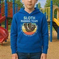 Funny Quotes Sloth Running Team Gift Gift Kids Hoodie thumb 2
