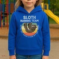 Funny Quotes Sloth Running Team Gift Gift Kids Hoodie thumb 3