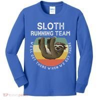 Funny Quotes Sloth Running Team Gift Gift Kids Long Sleeve Shirt thumb 0