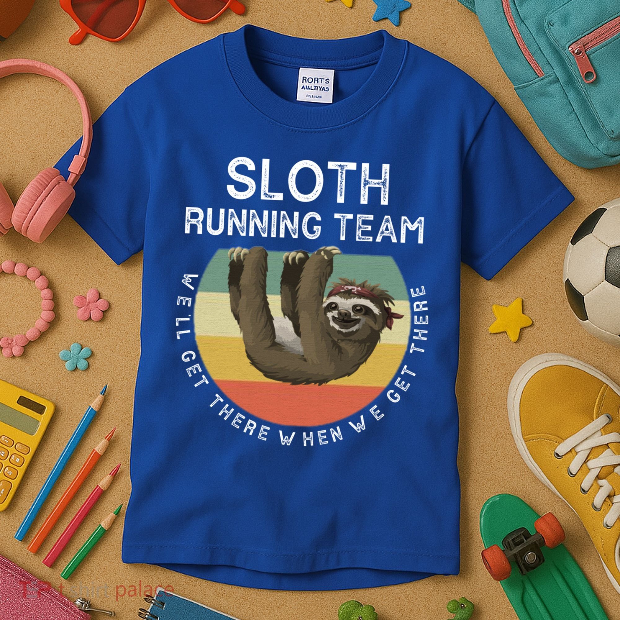 Funny Quotes Sloth Running Team Gift Gift Kids T-Shirt