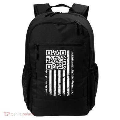 Funny Qr Scan Me President Trump 45 47 Dancing Code Flag Backpack