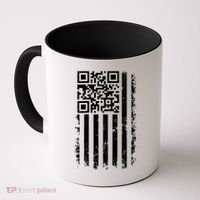 Funny Qr Scan Me President Trump 45 47 Dancing Code Flag Coffee Mug thumb 0