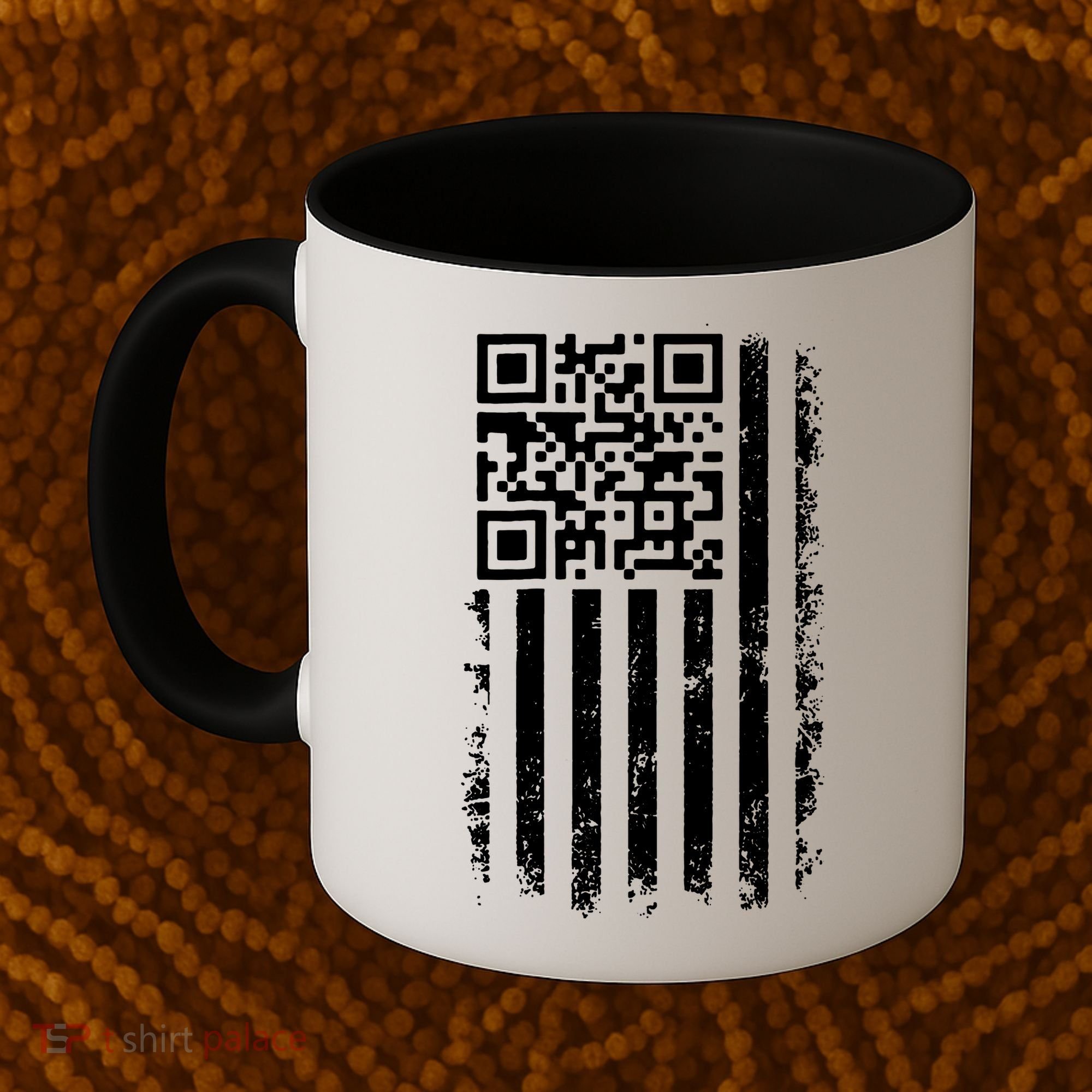 Funny Qr Scan Me President Trump 45 47 Dancing Code Flag Coffee Mug