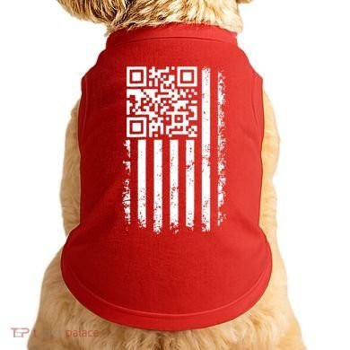 Funny Qr Scan Me President Trump 45 47 Dancing Code Flag Doggie Tank