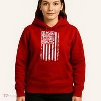 Funny Qr Scan Me President Trump 45 47 Dancing Code Flag Hoodie thumb 5