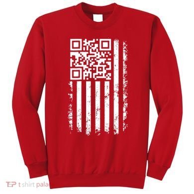 Funny Qr Scan Me President Trump 45 47 Dancing Code Flag Sweatshirt