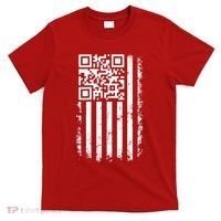 Funny Qr Scan Me President Trump 45 47 Dancing Code Flag T-Shirt thumb 0