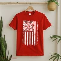 Funny Qr Scan Me President Trump 45 47 Dancing Code Flag T-Shirt thumb 2