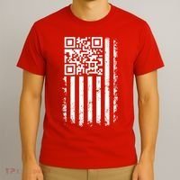 Funny Qr Scan Me President Trump 45 47 Dancing Code Flag T-Shirt thumb 3