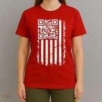 Funny Qr Scan Me President Trump 45 47 Dancing Code Flag T-Shirt thumb 4