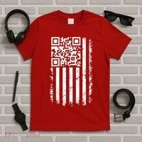 Funny Qr Scan Me President Trump 45 47 Dancing Code Flag T-Shirt thumb 5