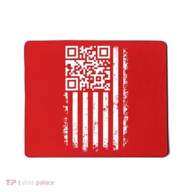 Funny Qr Scan Me President Trump 45 47 Dancing Code Flag Mousepad