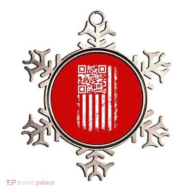 Funny Qr Scan Me President Trump 45 47 Dancing Code Flag Ornament