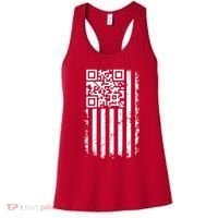 Funny Qr Scan Me President Trump 45 47 Dancing Code Flag Women's Tank Top thumb 0