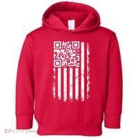 Funny Qr Scan Me President Trump 45 47 Dancing Code Flag Toddler Hoodie thumb 0