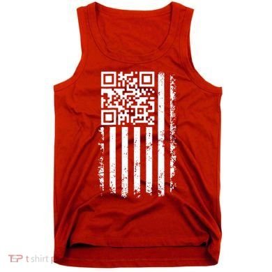 Funny Qr Scan Me President Trump 45 47 Dancing Code Flag Tank Top