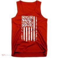 Funny Qr Scan Me President Trump 45 47 Dancing Code Flag Tank Top thumb 0