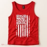 Funny Qr Scan Me President Trump 45 47 Dancing Code Flag Tank Top thumb 2