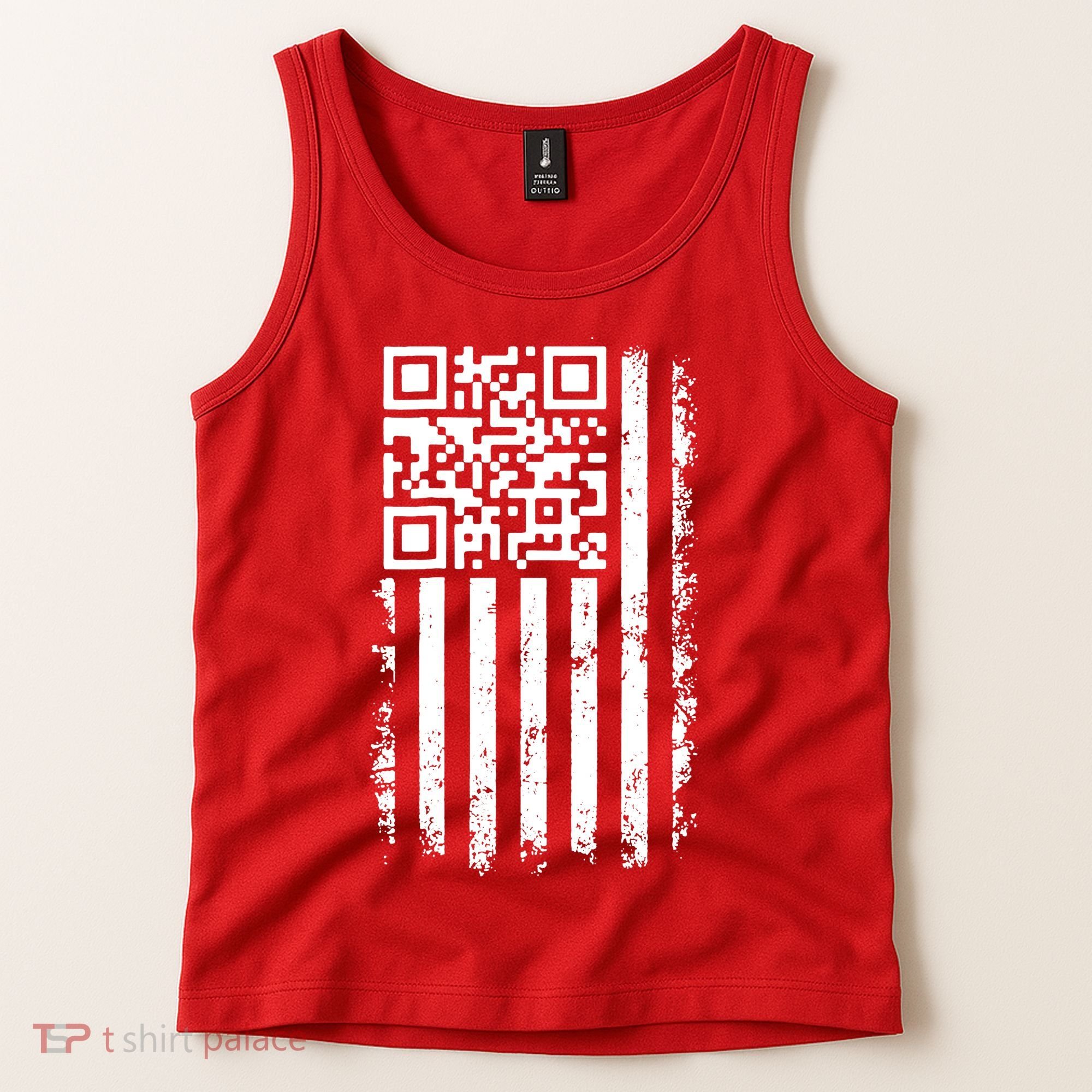 Funny Qr Scan Me President Trump 45 47 Dancing Code Flag Tank Top