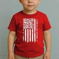 Funny Qr Scan Me President Trump 45 47 Dancing Code Flag Toddler T-Shirt thumb 2