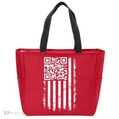 Funny Qr Scan Me President Trump 45 47 Dancing Code Flag Tote Bag