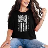 Funny Qr Scan Me President Trump 4547 Trump Dancing Code Comfort Colors T-Shirt thumb 0